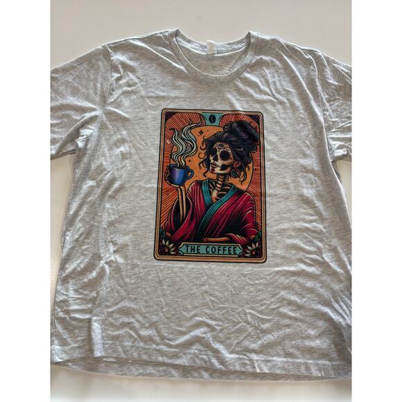 The Coffee Tarot Card  Rocker T-Shirt - Picture 2 of 3